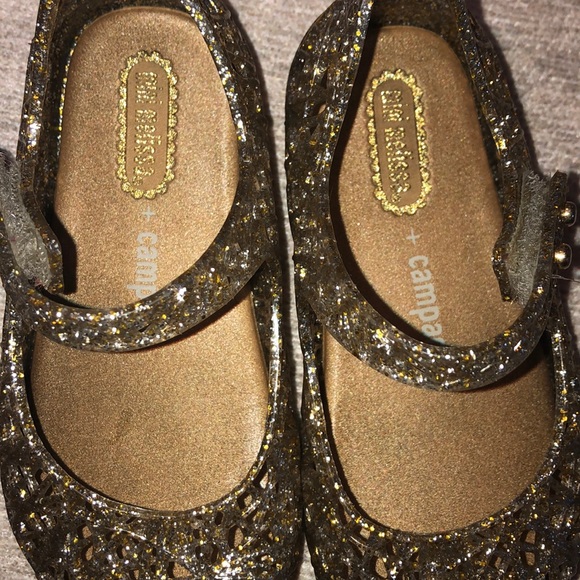 Mini Melissa + Campana Gold Glitter Shoes - Picture 4 of 4